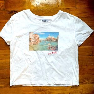 AVAILABLE IN JUNE Princess Polly White Short Sleeve Cropped Tee